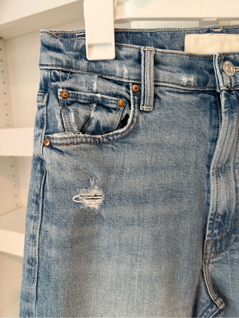 Mother Superior Denim High Waisted Rider Skimp Cropped Jeans 27 The Confession - Picture 3 of 11